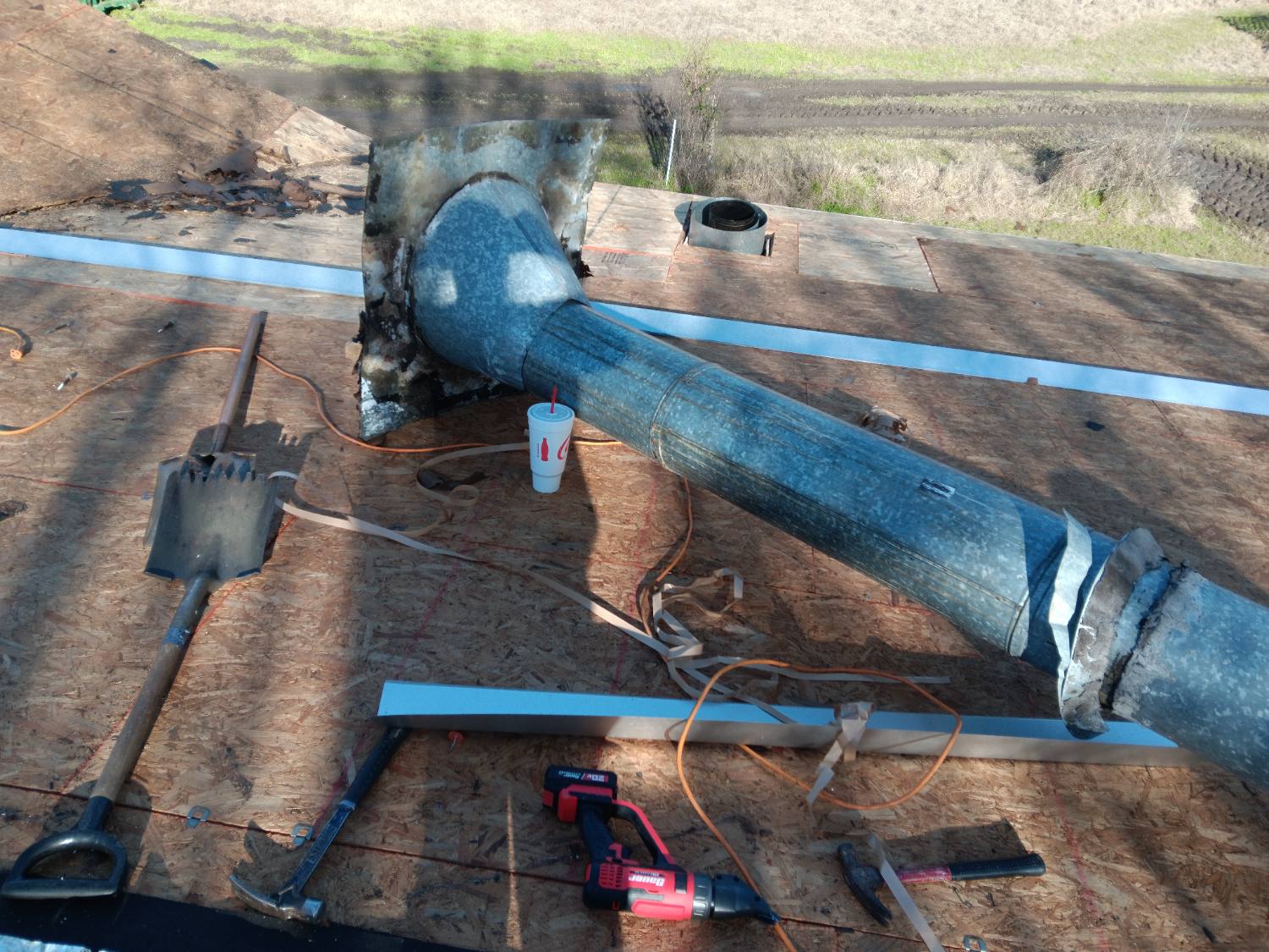 Roof before metal replacement