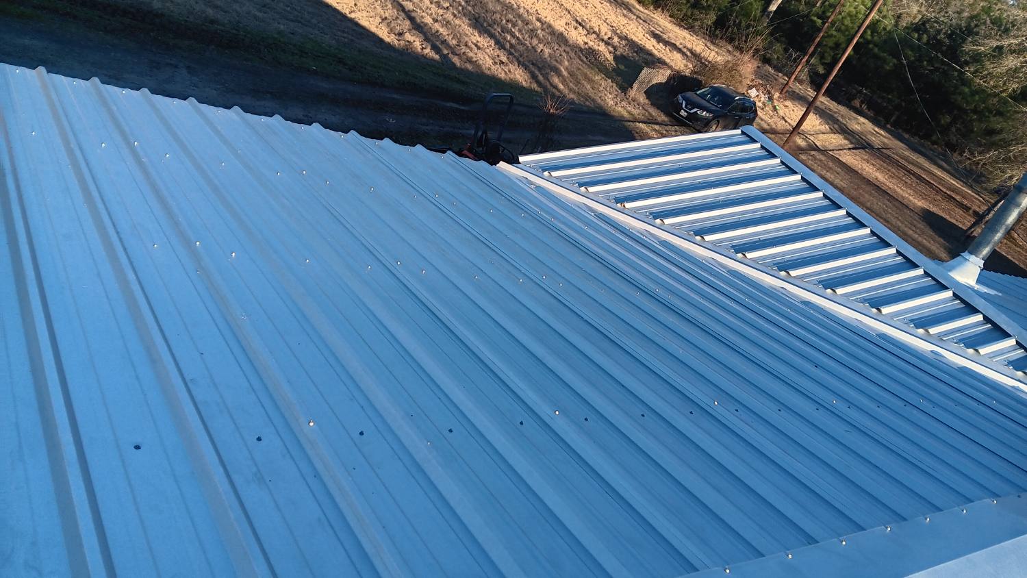 Standing seam metal roof project view 1