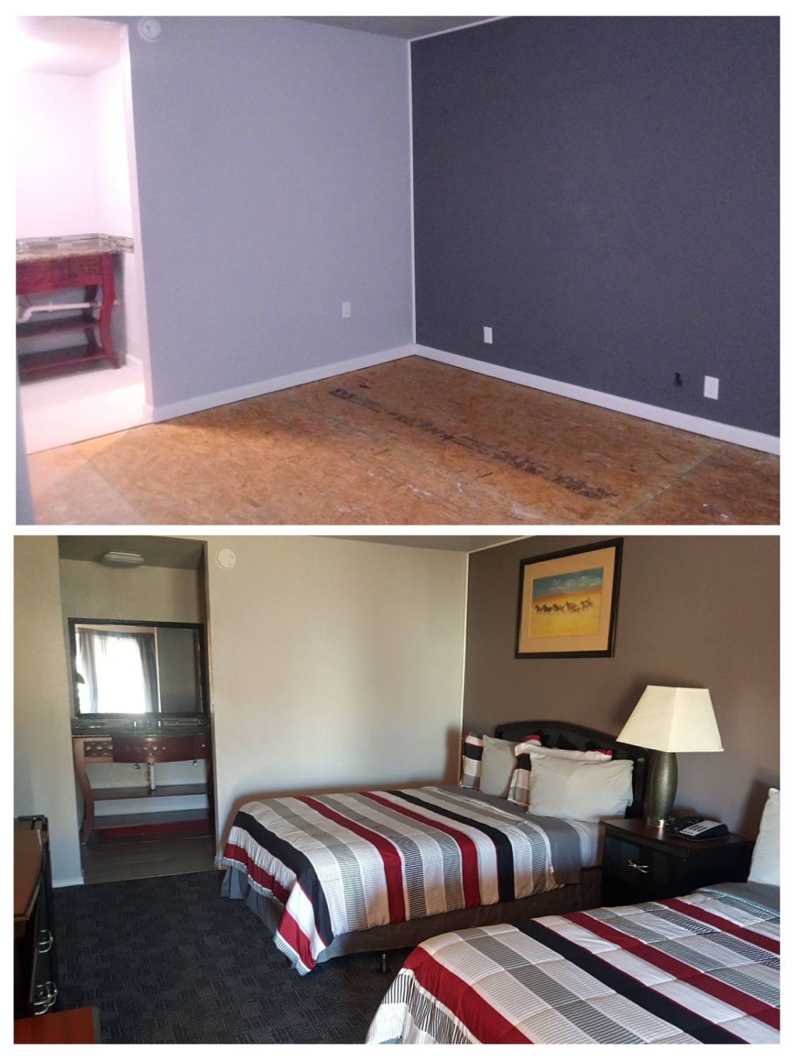 Motel room renovation